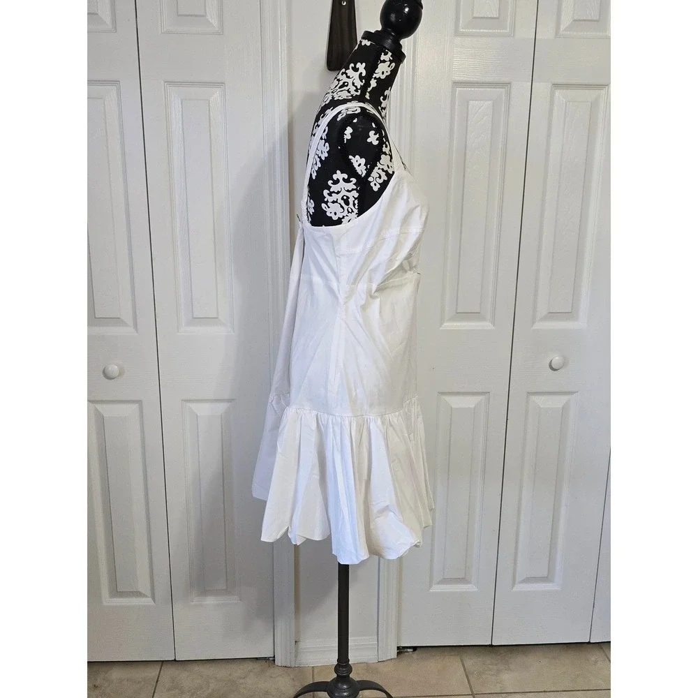 Bar‎ III White Cutout Ruffle Hem Sundress XL